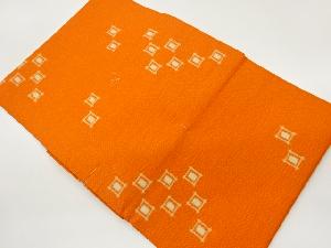 未使用品　手織り紬色紙模様織出し名古屋帯